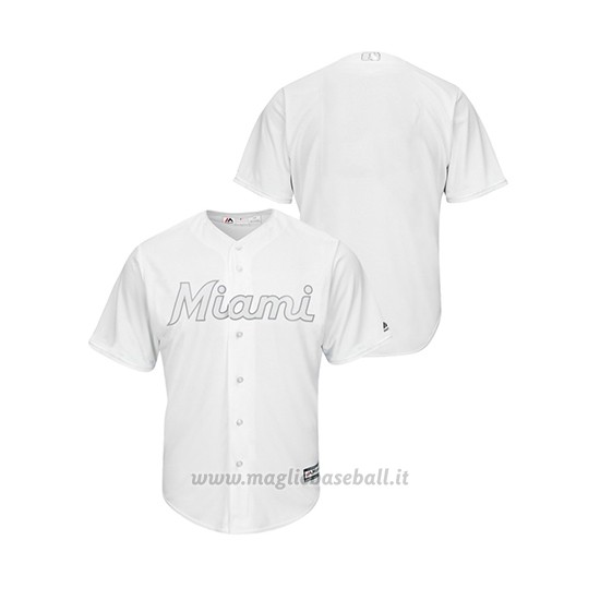 Maglia Baseball Uomo Miami Marlins 2019 Players Weekend Replica Bianco